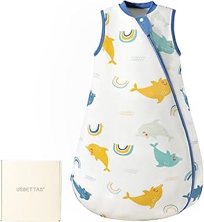 1.0 Tog 2.5 Tog Baby Sleep Sack, 100% Cotton Baby Sleeping Bag 3-24M, 2-Way Zipper Baby Wearable Blanket
