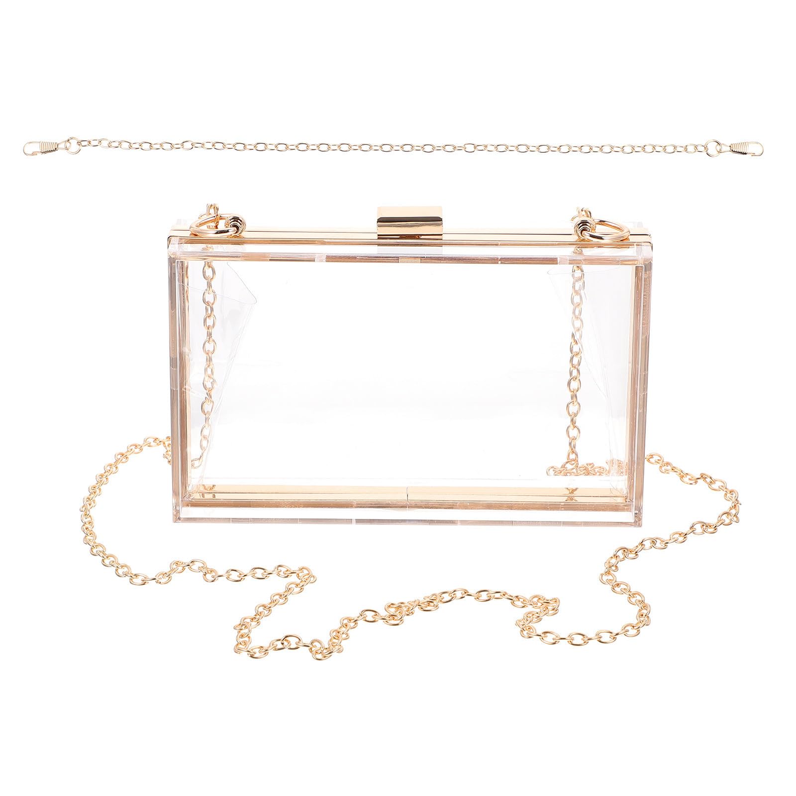 Acrylic Evening Clutch Bag for Women with Detachable Shoulder Chain