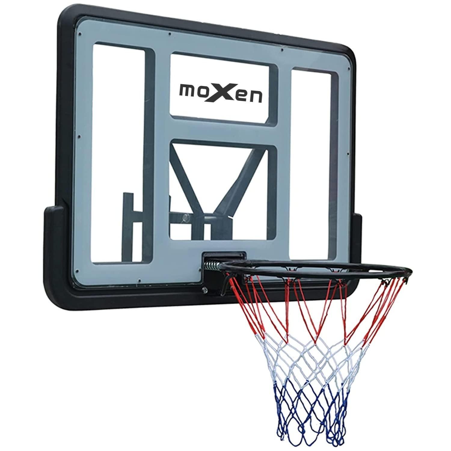 MOXEN Tablero de Baloncesto Negro, Montado en Pared, Policarbonato, 90 cm, Baloncesto