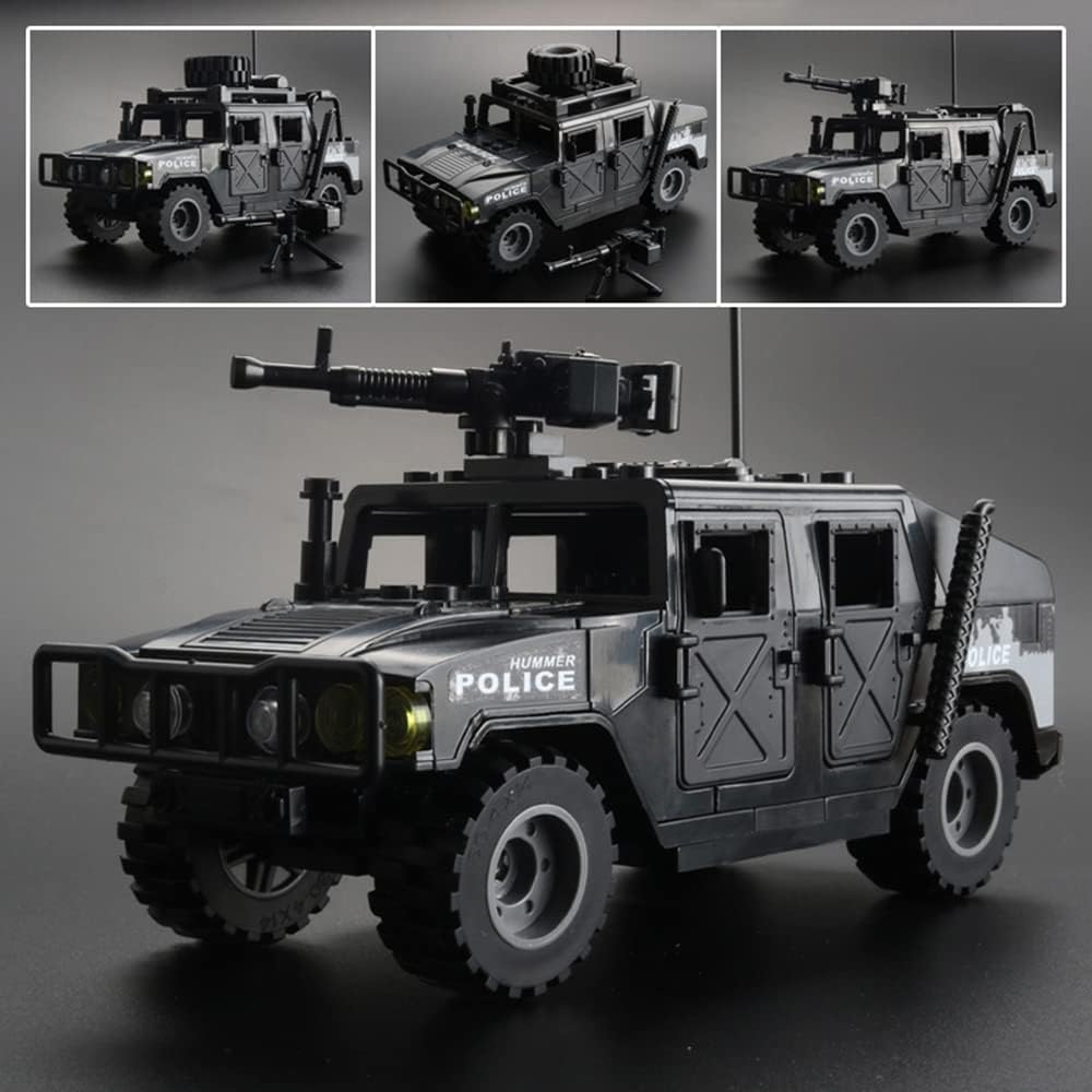 DOUBLEEAGLE IMDUSTRY(CHINA)LIMITED Military Vehicle Building Toy for Age 6+, Army Car Model with 6 Soldier Figures, Building Block Toys Gifts for Boys
