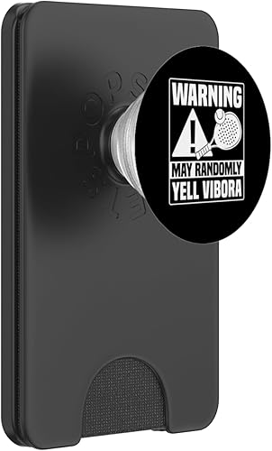 Warning May Randomly Yell Vibora Padel Racquet Paddle PopSockets PopWallet for MagSafe