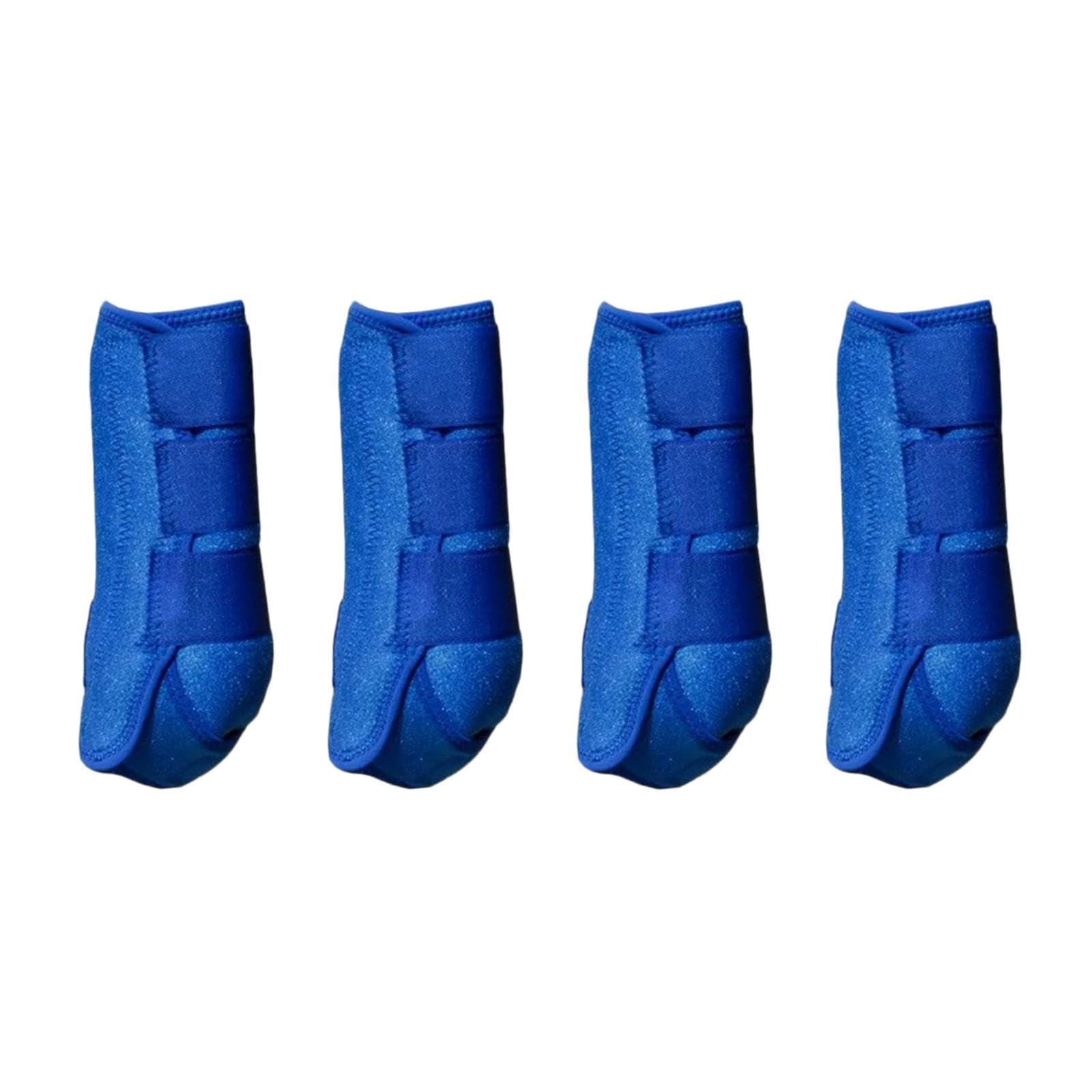 4 Piezas Botas para Caballo Protectores de Pierna Soporte de Equipo Deportivo Neopreno Reutilizable Adecuado para Entrenamiento Competici, Azul, s