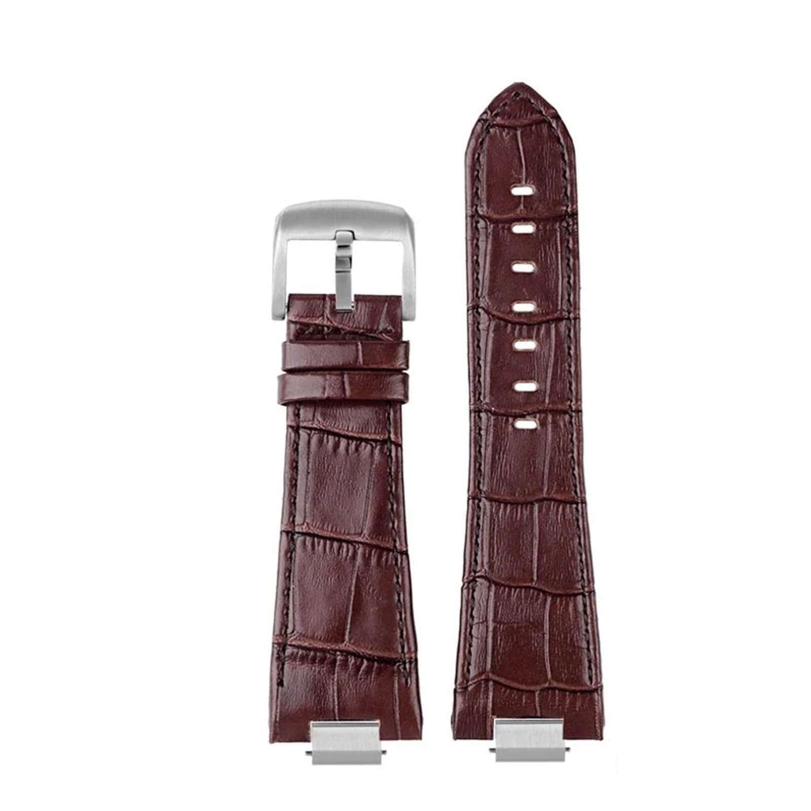 GNUFOPI Leather Strap Compatible With Tissot PRX Strap 1853 T-CLASS PRX Stainless Steel Strap T137.407 Watchband Bracelet Belt(2Quick Release-Brown)