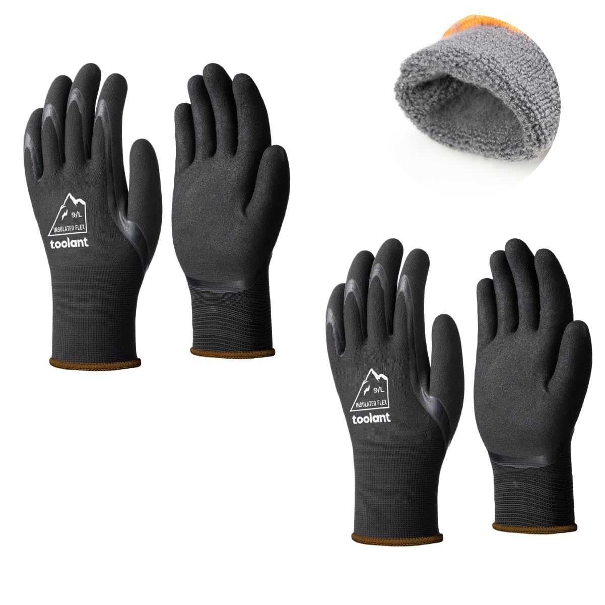 toolant Winter Work Gloves for Men & Women, Thermal Work Gloves Breathable Freezer Gloves with Super Durable & Grip