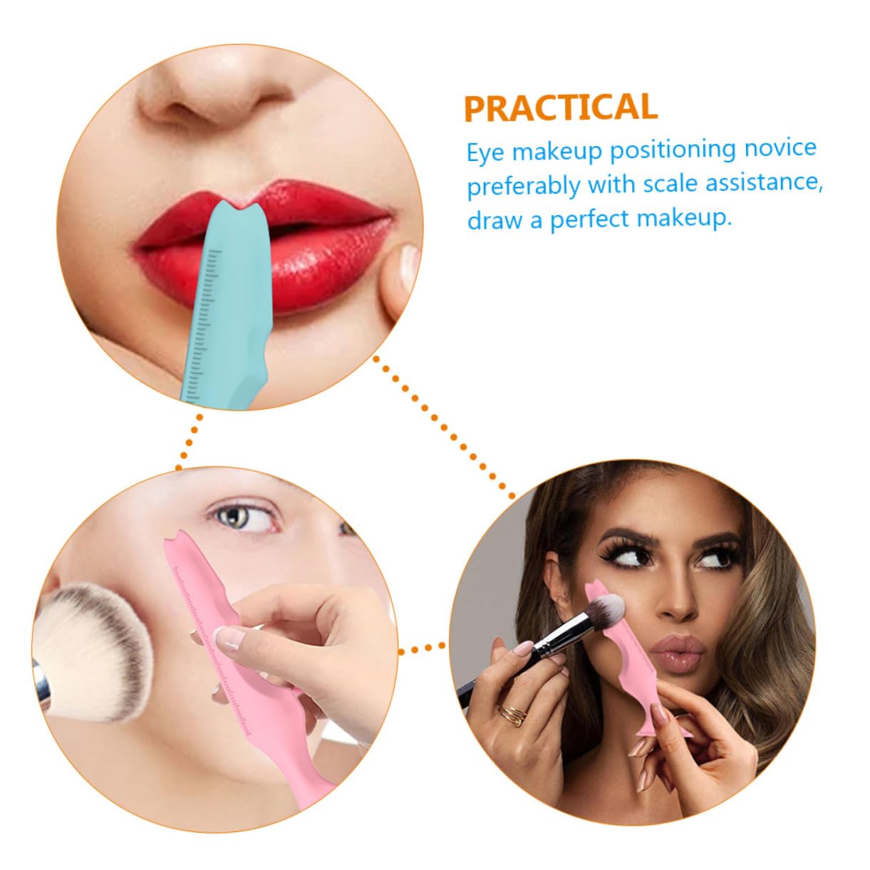 MAGICLULU 5 Set Di Stencil Per Il Trucco Eyeliner Ombretto E Guide Per Sopracciglia Modelli in Silicone Resistenti Facile Applicazione Per La Bellezza Quotidiana 2 Pezzi*5