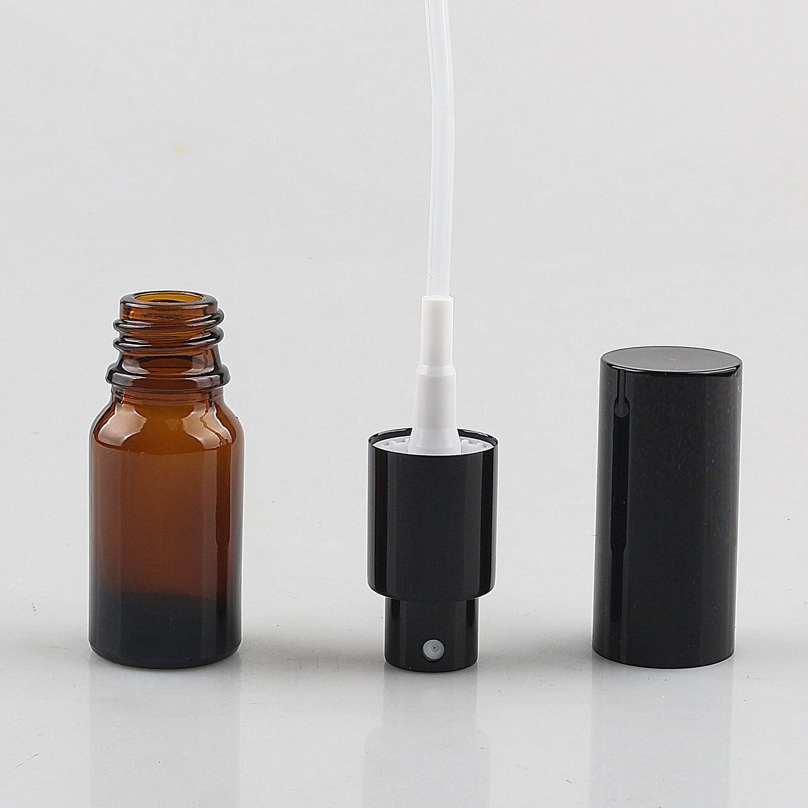 12 Stück, 100ml Braun Glas Kunststoff Sprühflasche Mit Schwarz Sprüher Nachfüllbar Sprühflaschen Leer für Blumen, Haare, Reisen, Reinigung, Gartenarbeit Kosmetik