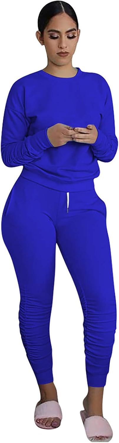 Women’s 2 Piece Set 2026 Zip Up Hoodie Tracksuit Slim Fit Casual Activewear Outfit Slim Fit Stretchy Workout Loungewear