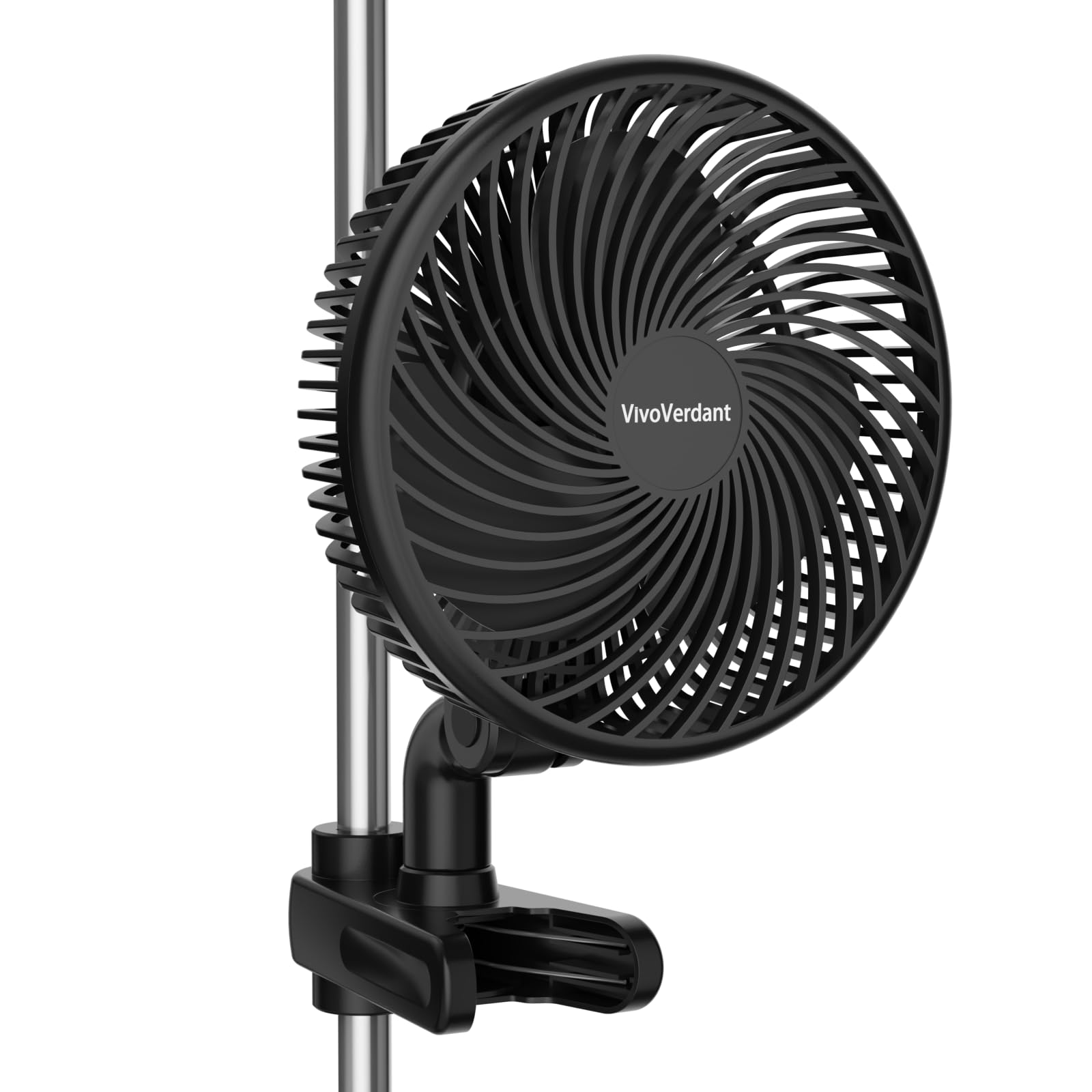 6-Zoll Growzelt Clip-Ventilator mit automatischer Oszillation, 11W leiser EC-Motor 32dB, 330 CFM Luftstrom für Indoor-Pflanzen, 10 Geschwindigkeiten, Stabiler Clip für 15-30mm Stangen