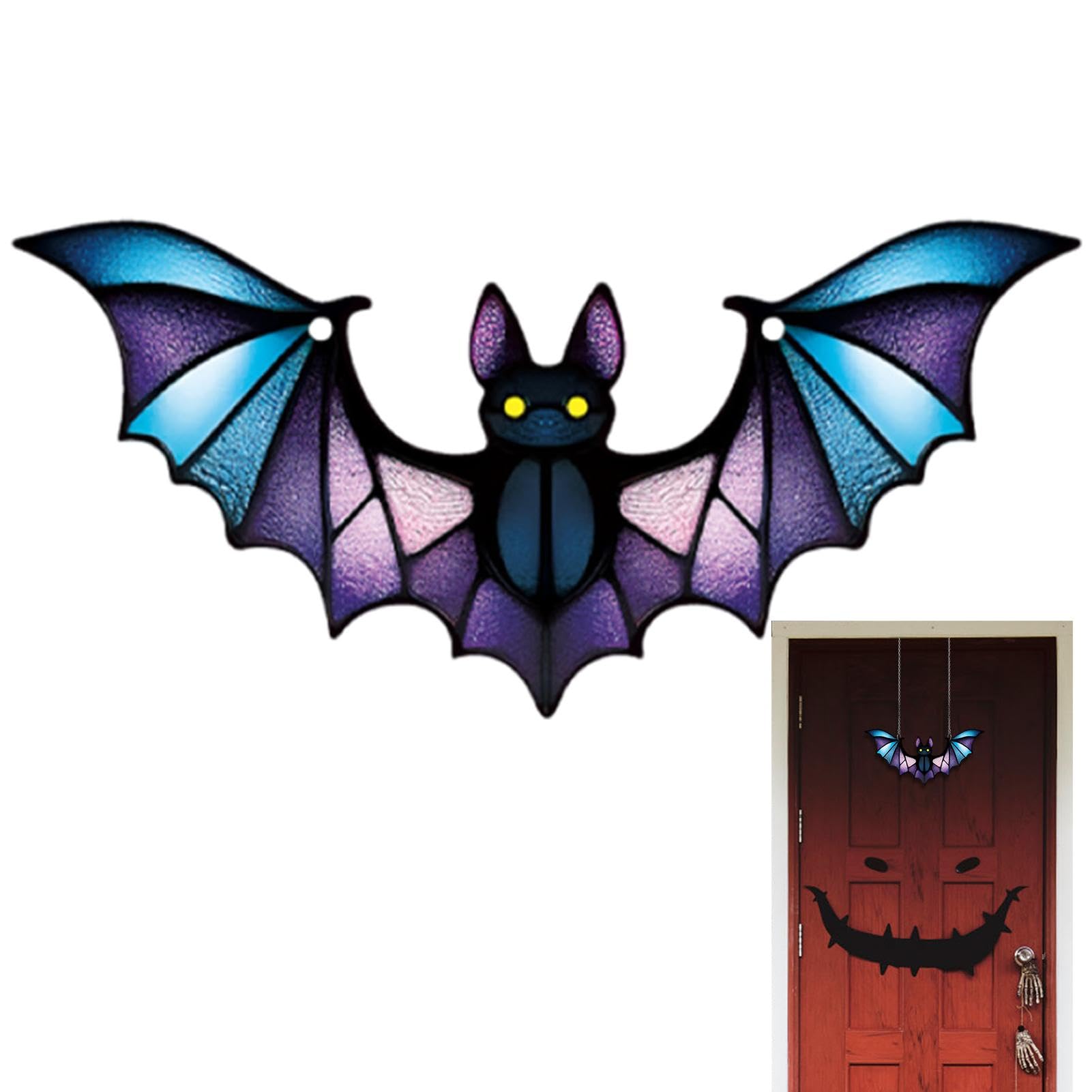 Gothic Bat Sun Catcher | Acrylic Window Wall Art Decor - Spooky Bats Craft Window Decor For Living Room, New House