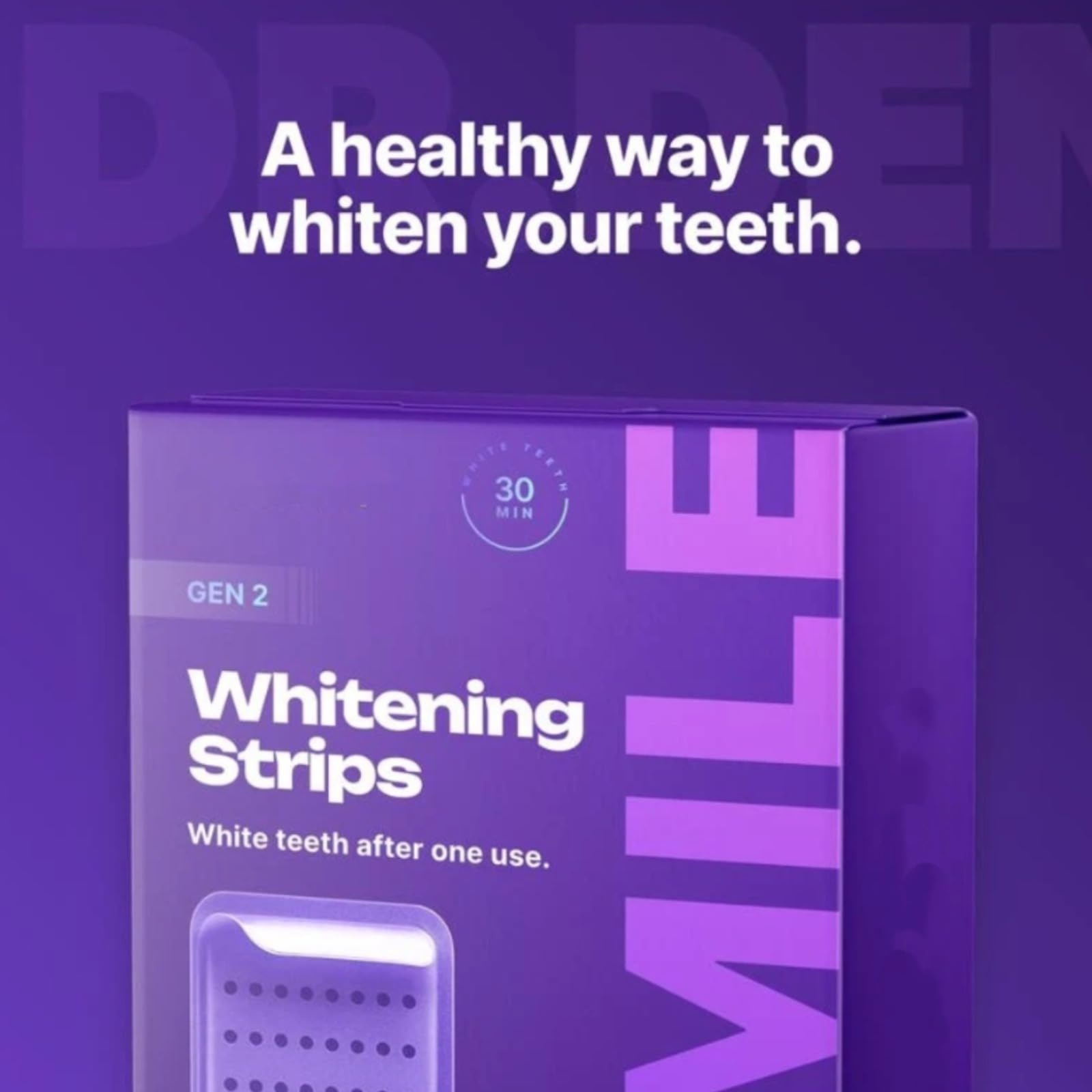 Zahnaufhellungsstreifen, violett, Set zur Zahnaufhellung ohne Peroxid | Korrektureffekt des gelben Farbtons | Whitening Strips für Zahnaufhellung in 7 Tagen, Hilfe bei der Improve Kaffee/Wein Fleck