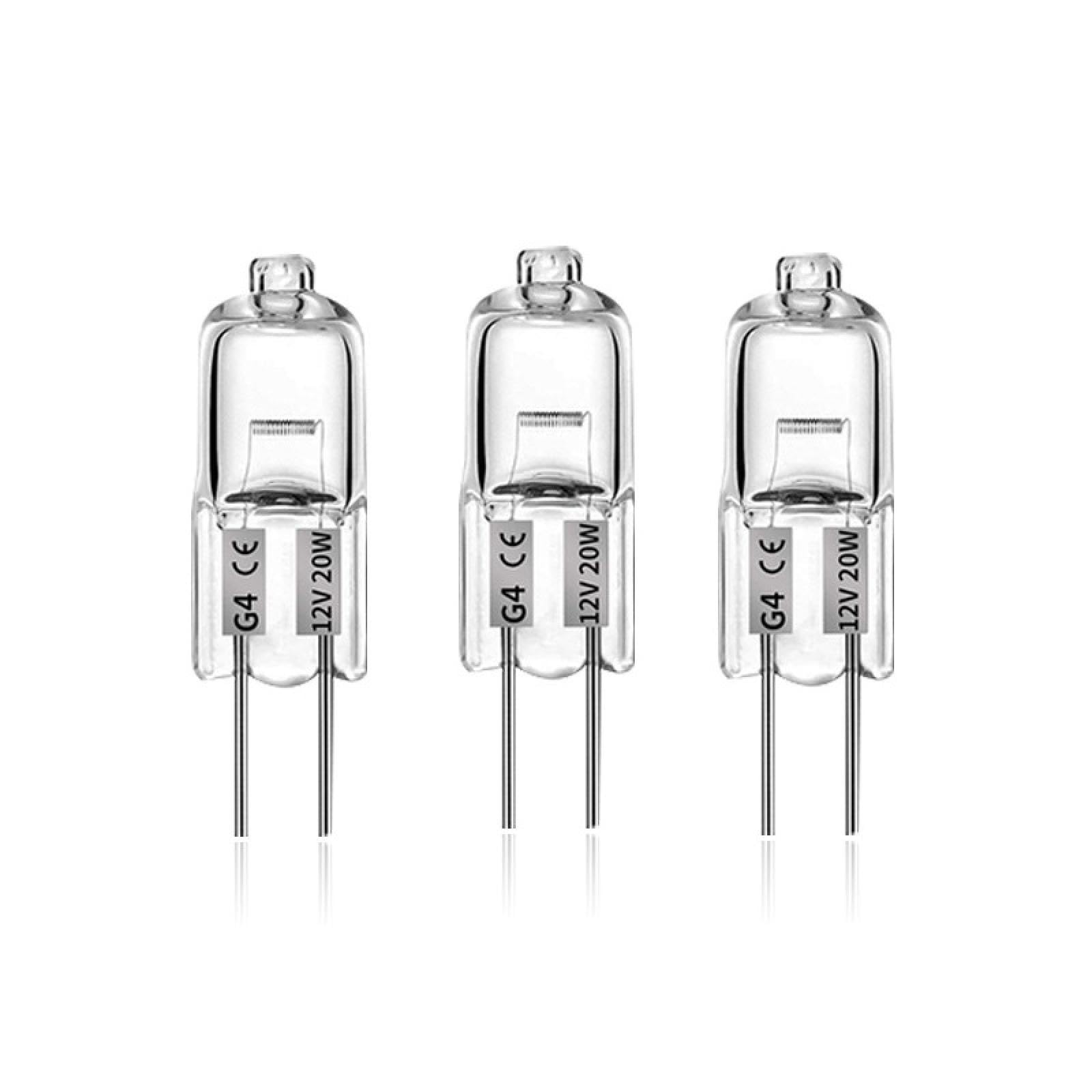 LISOCLU G4 Low-Voltage Halogen Lamp Beads G5.3 Aromatherapy Lamp Plug Crystal Bulb Two-Pin Bubble G4 12V 20W