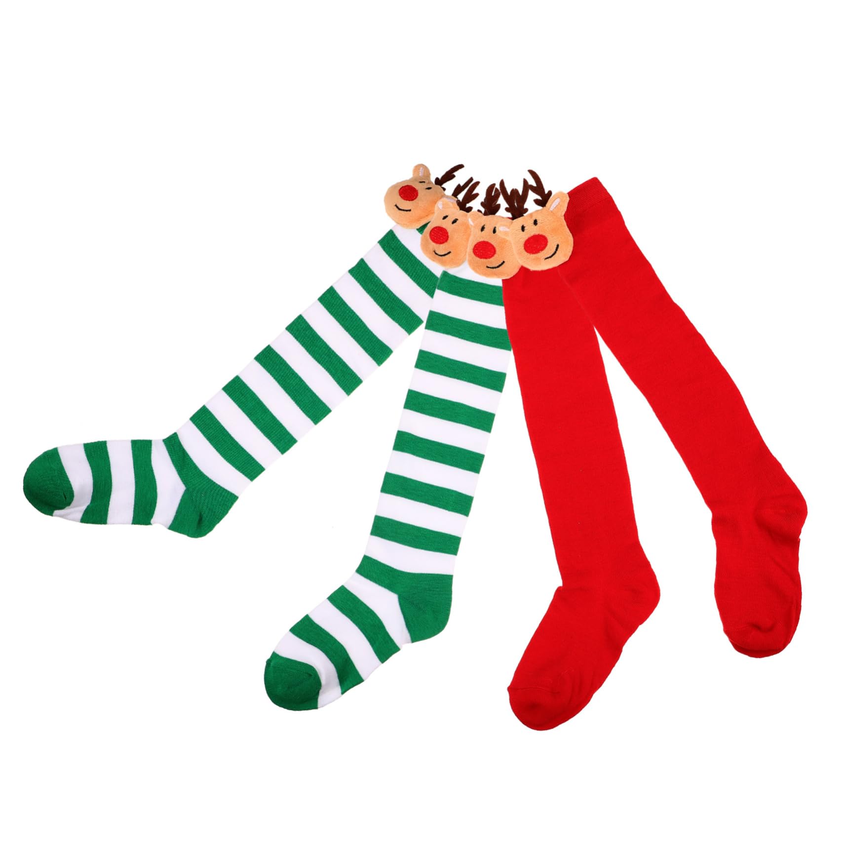 Cabilock 8paare Weihnachtsstrümpfe Lustige Cartoon-socken Für Feiertage Geschenkidee Für Junge Mädchen Rentier- Gemütliche Und Strapazierfähige Designs Für Festliche Anlässe