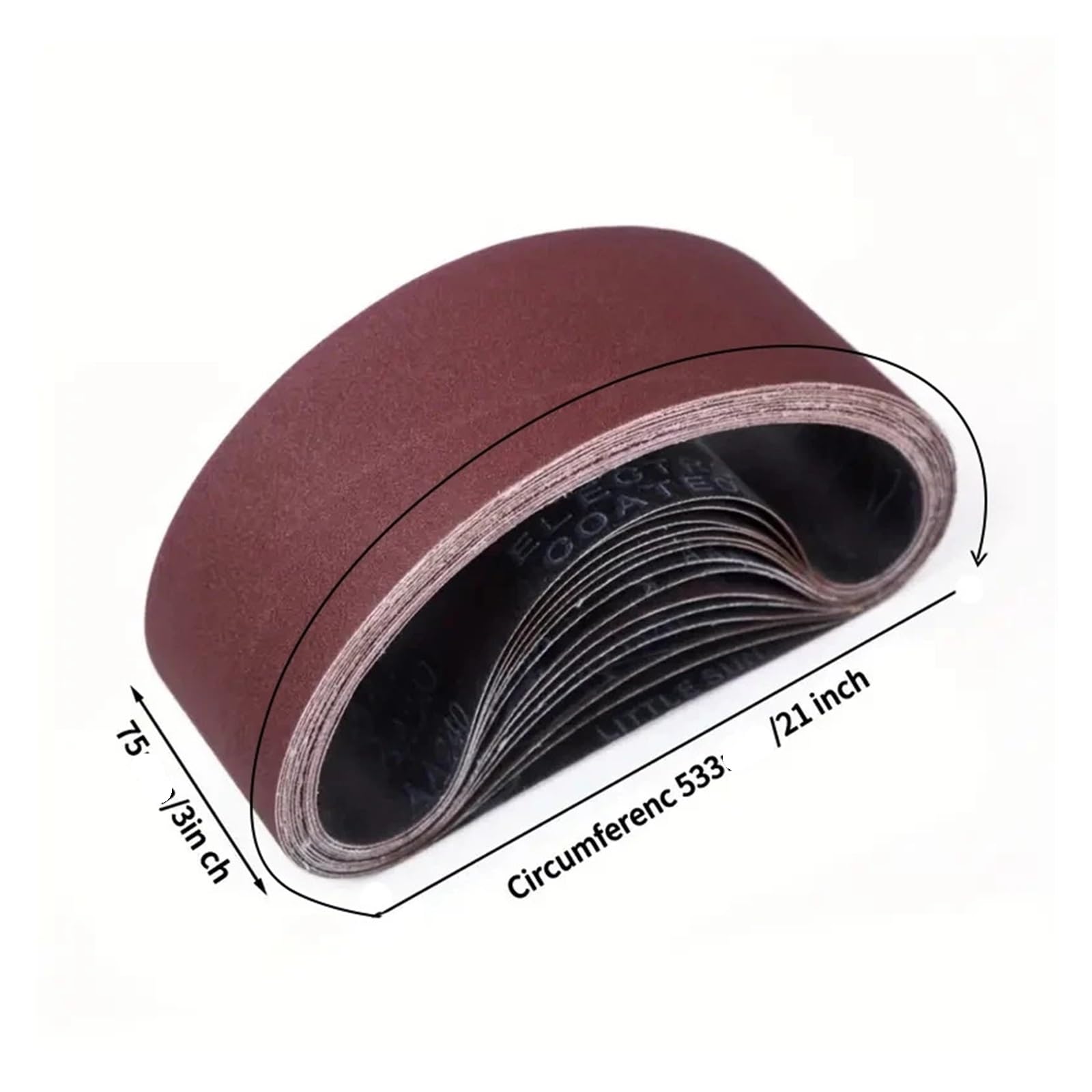 Nastro Abrasivo Da 15 Pollici 3x21 (75x533,0 Mm) Per Levigatrice