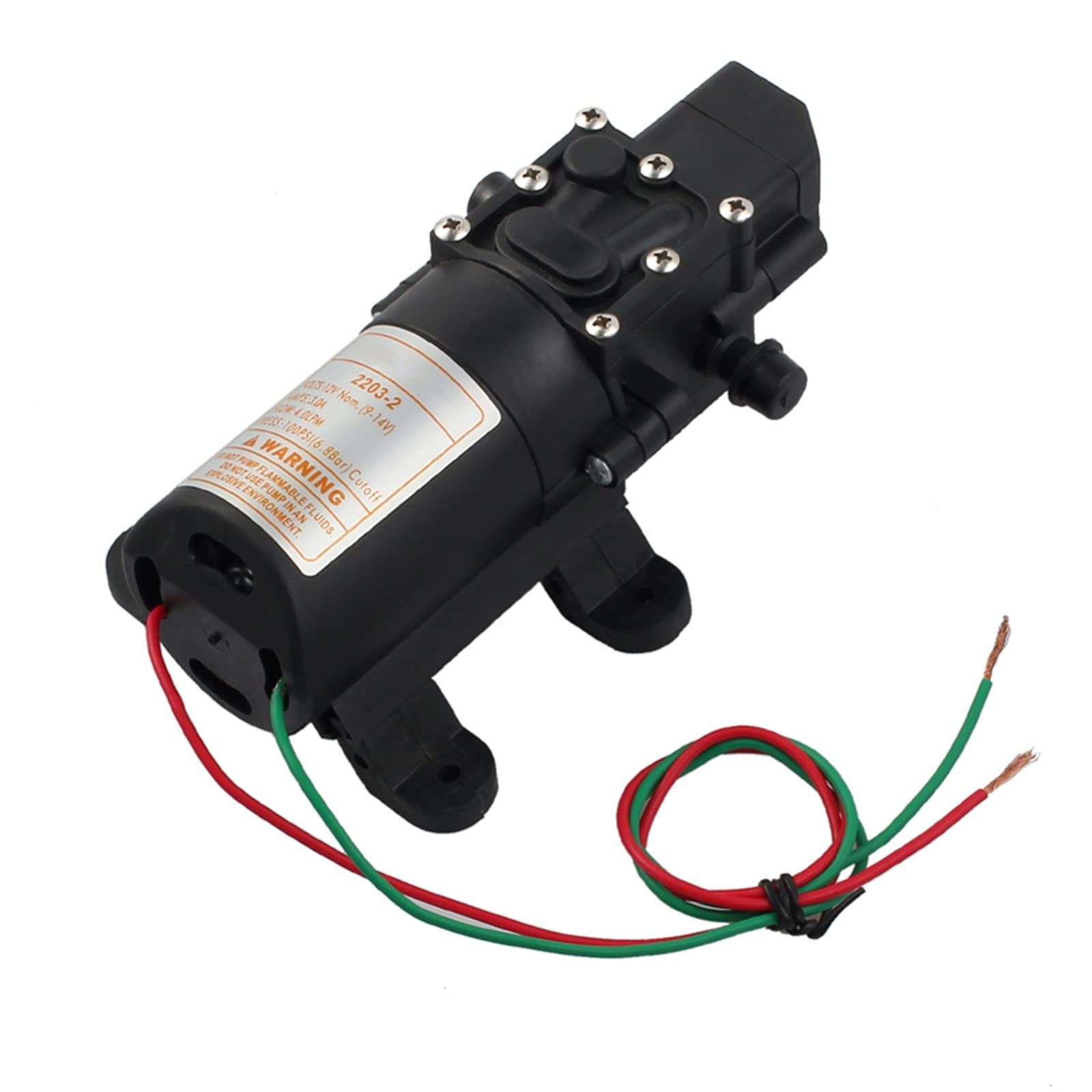 Bomba sumergible Bomba de agua ultra silenciosa Bomba de agua de diafragma micro de alta presión de 12 V CC con interruptor automático de 4 l/min, bomba de agua eléctrica agrícola for barco
