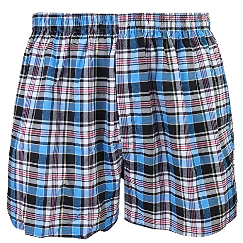 Pacote com 4 Cuecas Boxer Masculinas Falari 100% Algodão Qualidade Premium, Group 10, S 28-30