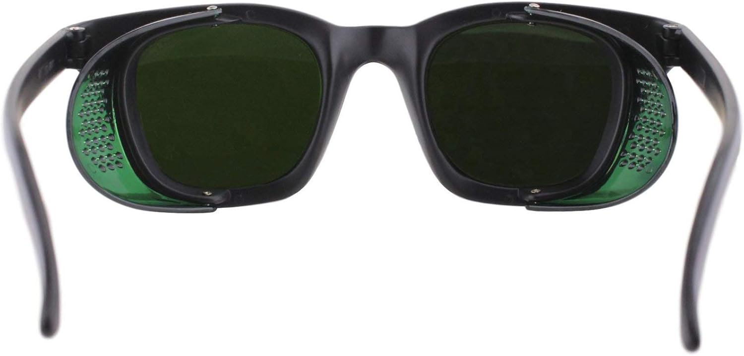 TITUS Retro Style IR Welding Safety Glasses w/Folding Side Shield or OTG Fit over Rx Glasses IR3 IR5