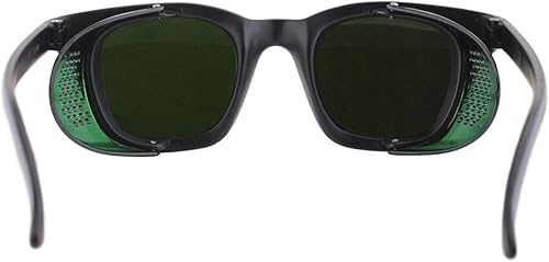 Miniatura 2 de TITUS Gafas de seguridad de soldadura IR de estilo retro con escudo lateral plegable o ajuste OTG sobre gafas Rx IR3 IR5