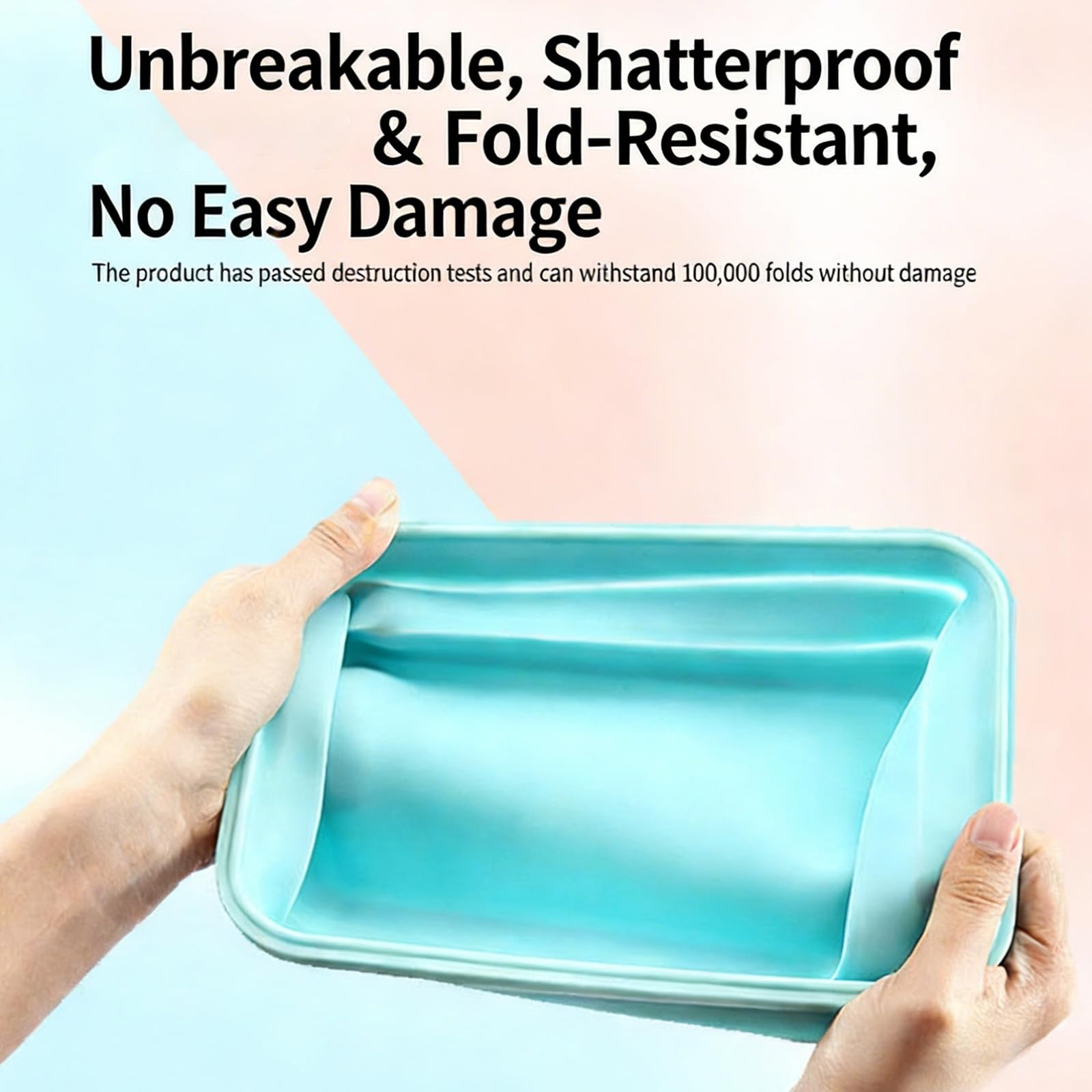 Set contenitori per pranzo pieghevoli in silicone dimensioni multiple, sigillati, freschi, materiali robusti, perfetti per l ' uso quotidiano, viaggi, contenitori per la preparazione dei pasti