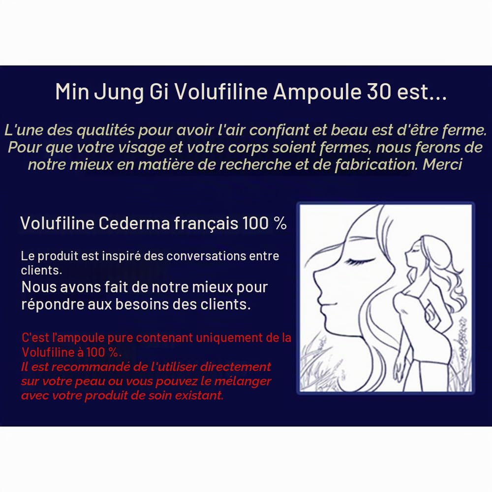 Cederma Volufiline 100% ampoule 30ml / pour votre peau saine serrage / pour le visage et le corps / goutte