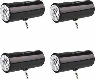 ailill 4X 3.5mm Jack Stereo Mini Speaker MP3 Music Player Speaker Amplifier Loudspeaker for Mobile Phone Tablet PC-Black