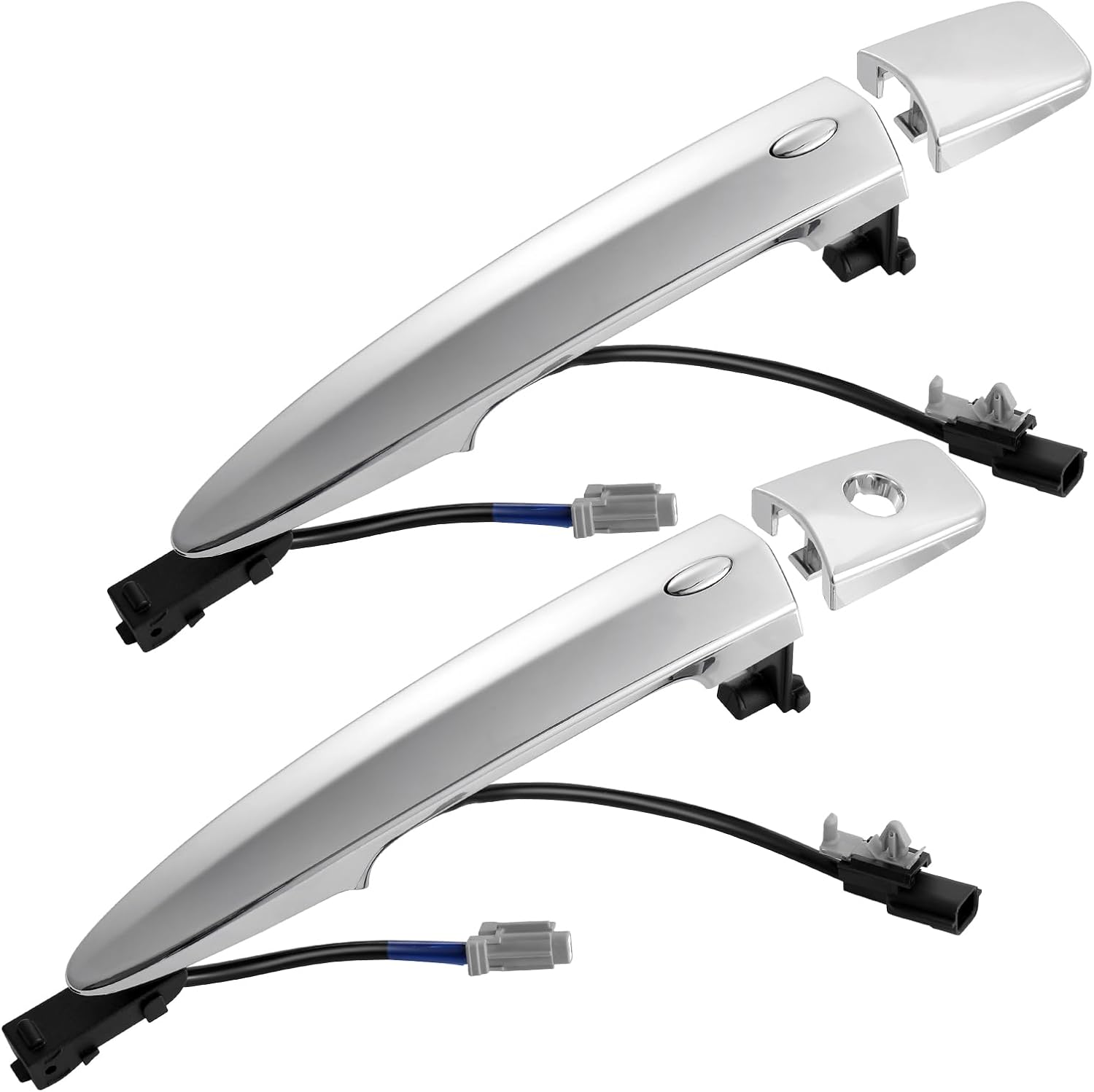 Front Left and Right Exterior Chrome Door Handle, fit for Nissan Sentra 2013-2018, fit for Nissan Murano Maxima 2009-2014, fit for Nissan Leaf 2011-2017 Replace#806469N00A