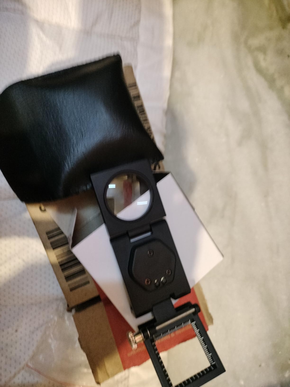 EzLife 10X Metal Folding Pocket LED with Scale Magnifying Glass ...