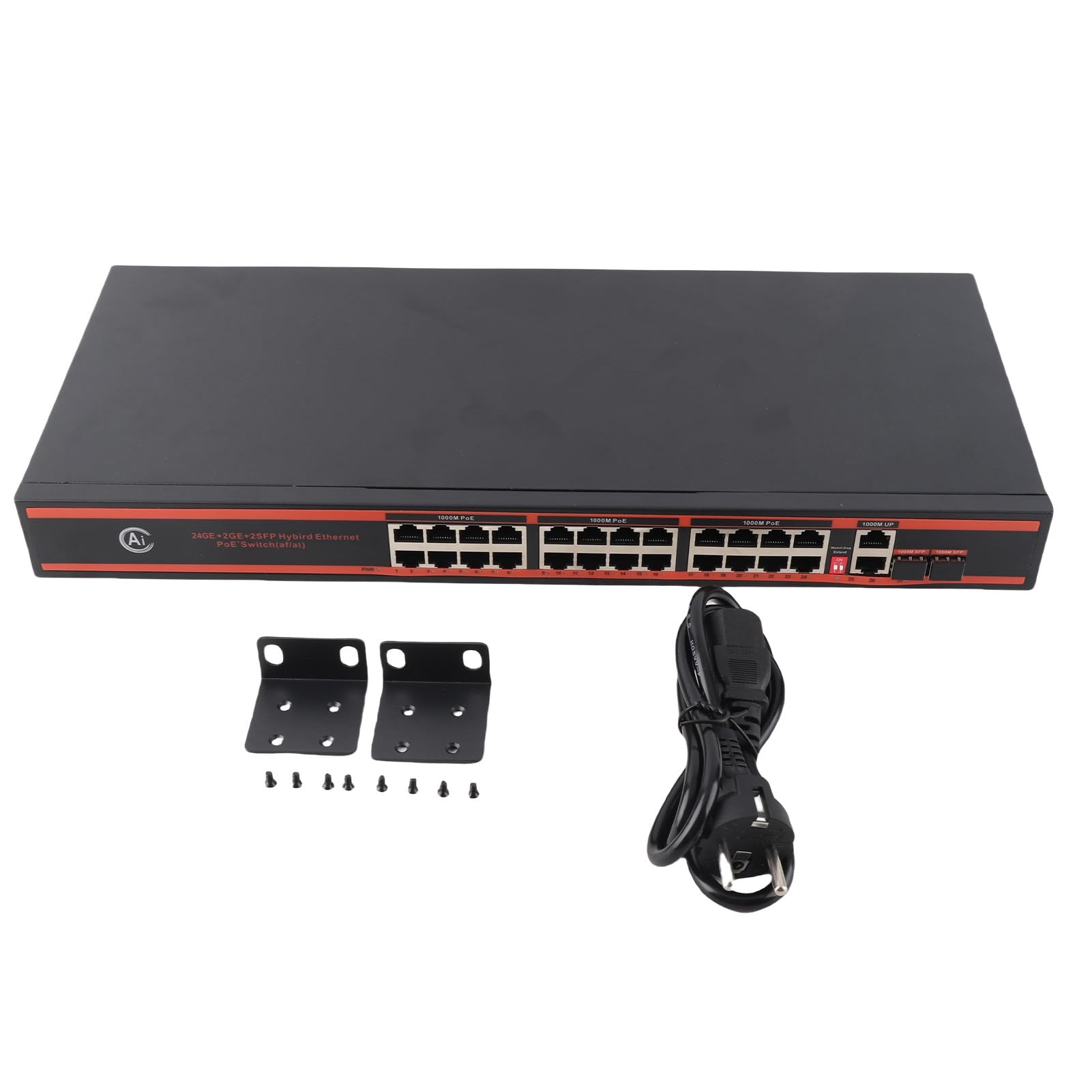 Switch PoE a 26 Porte Gigabit PoE Design Compatto Senza Ventola