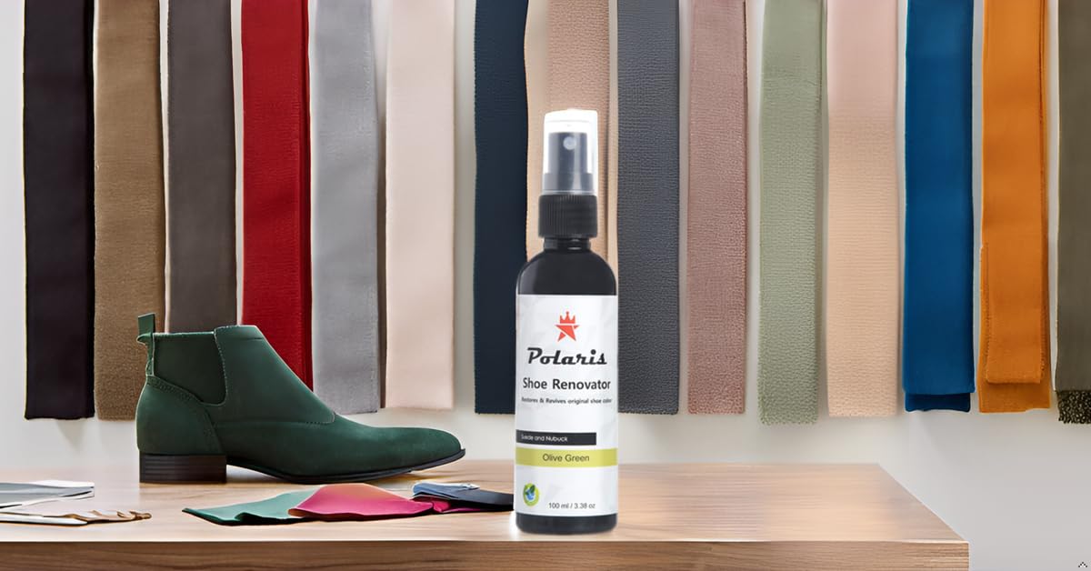 polaris Suede/Nubuck Shoe Renovator and Color Reviver-Olive Green 3