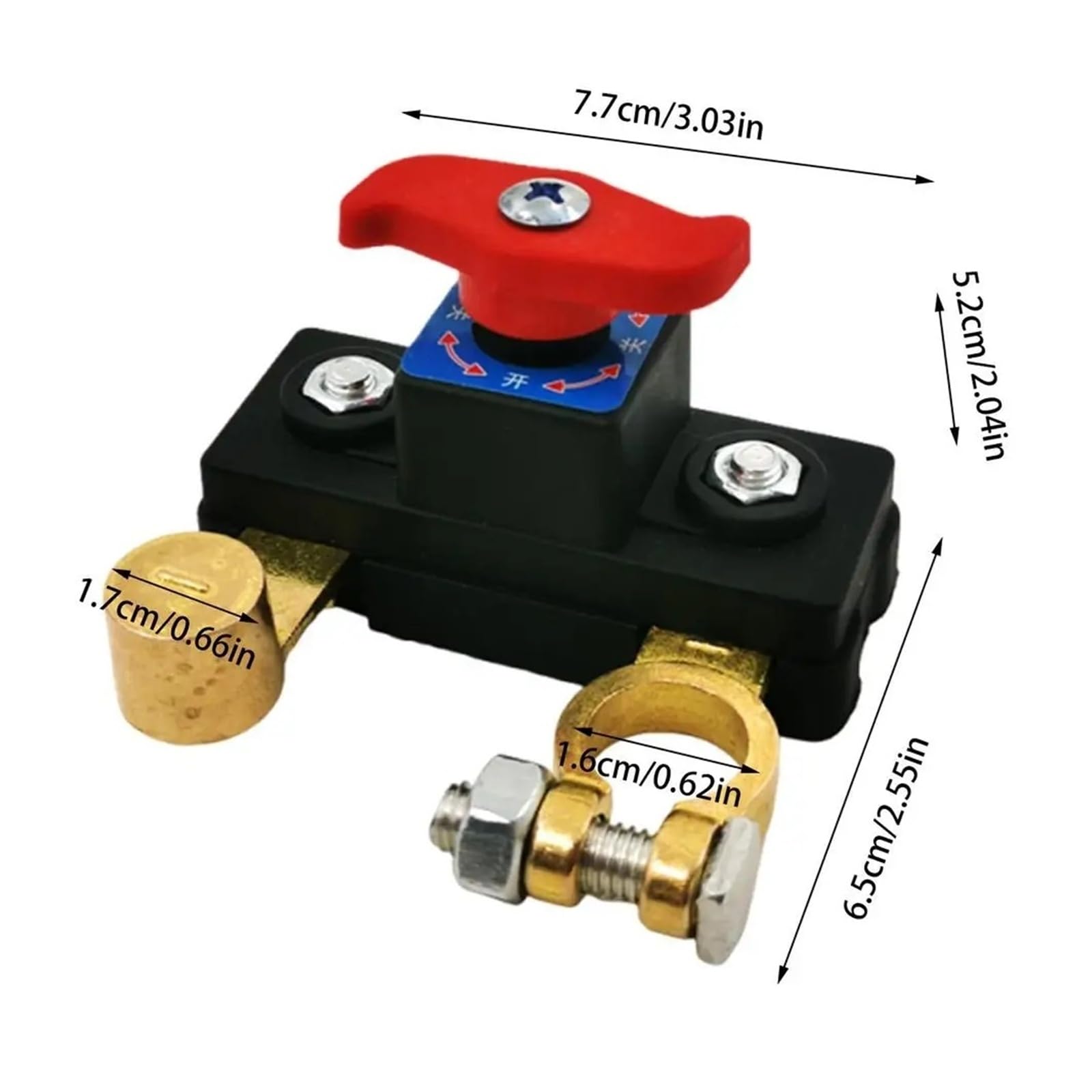 12 V/24 V Battery Disconnect Control, Heavy Duty Automotive Terminal Quick Shut Off Isolator with Master Kill for Car Truck Motorboot (C)