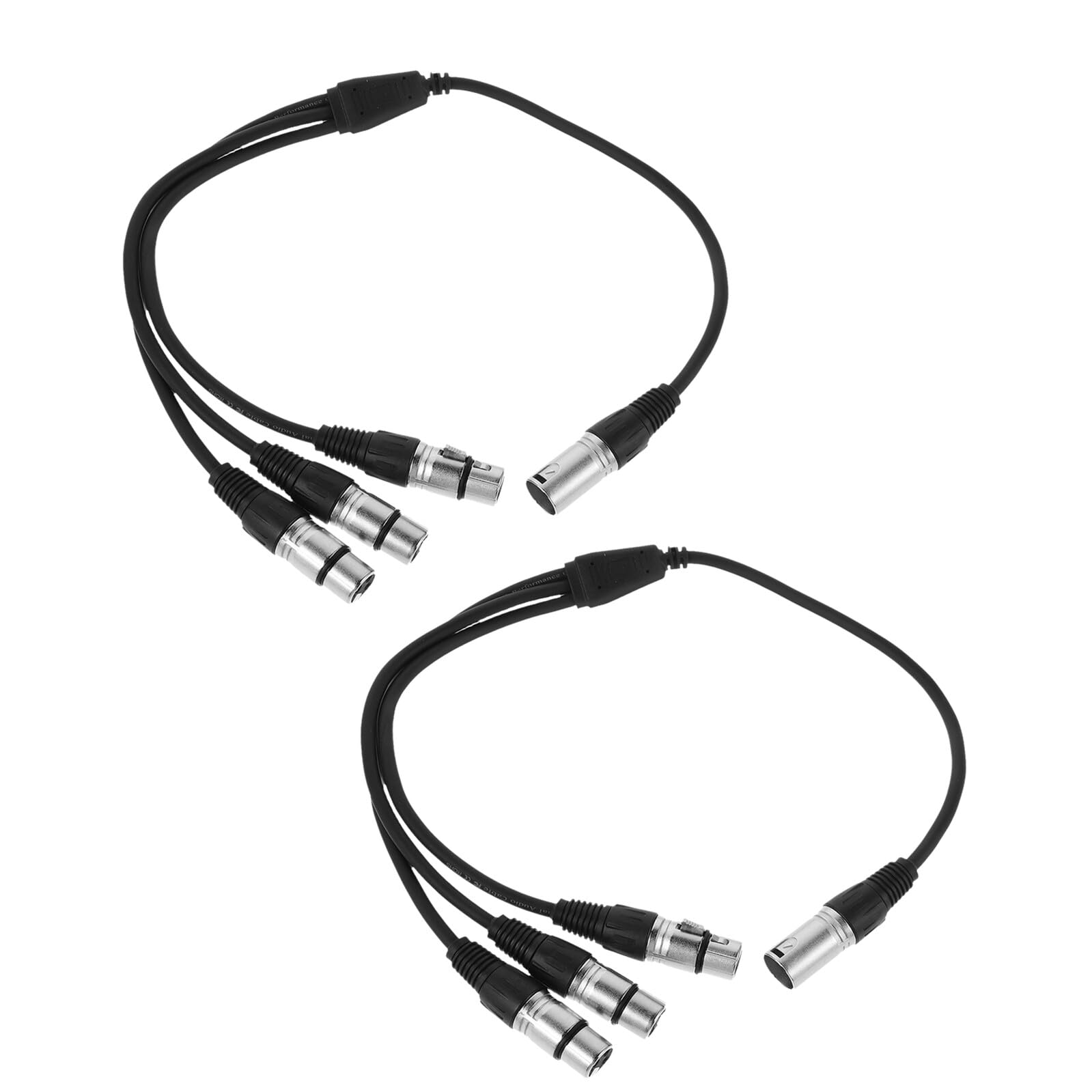 Alipis 2 Stück Xlr Stereo Splitterkabel 0, 6m 1 Stecker 3 Buchsen Schwarz