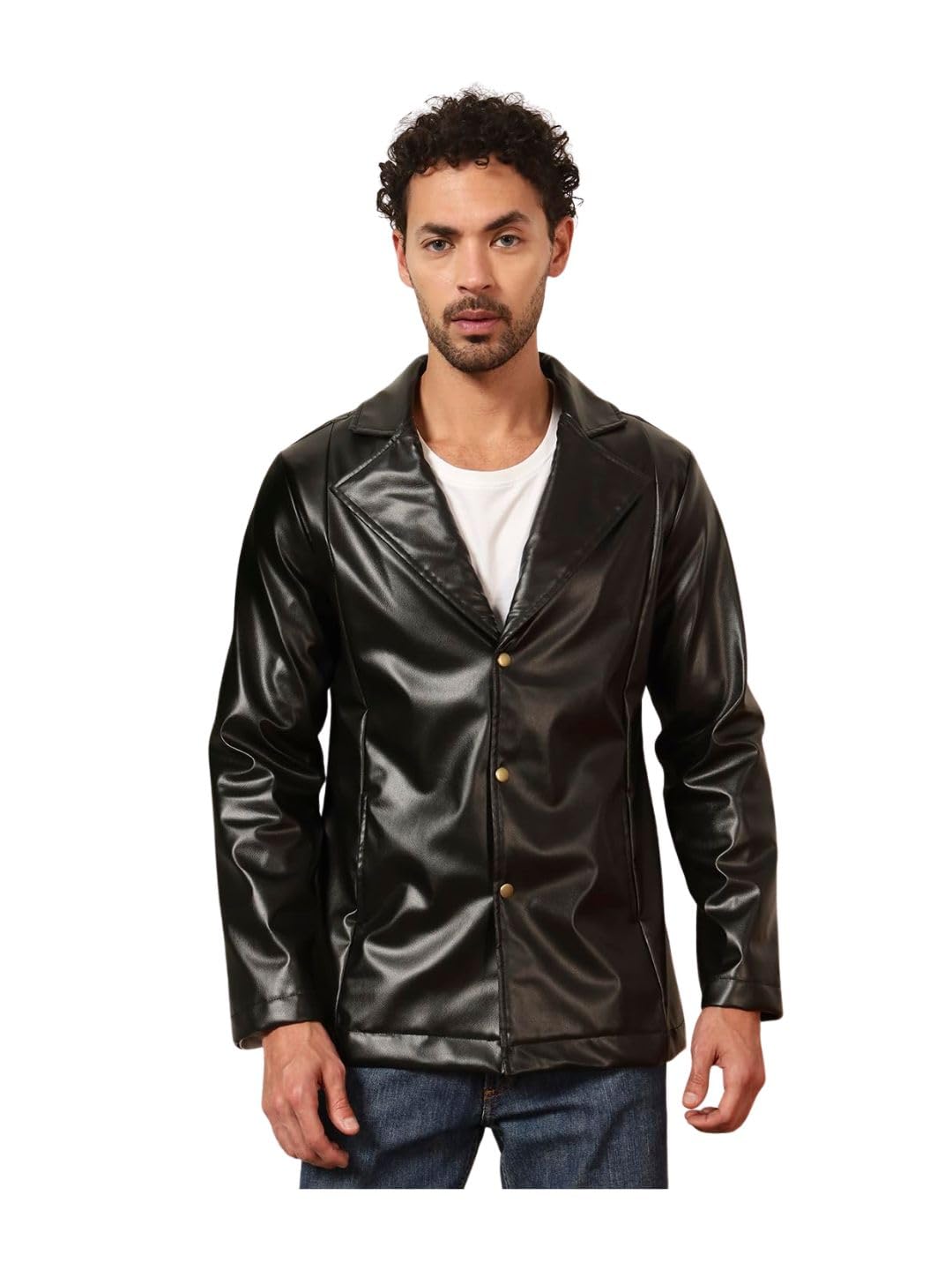 tandul Men Solid Black Coat - Single Breasted Full Sleeve Regular Fashion for Office, Casual, Festive & Party (12212)-picture-21