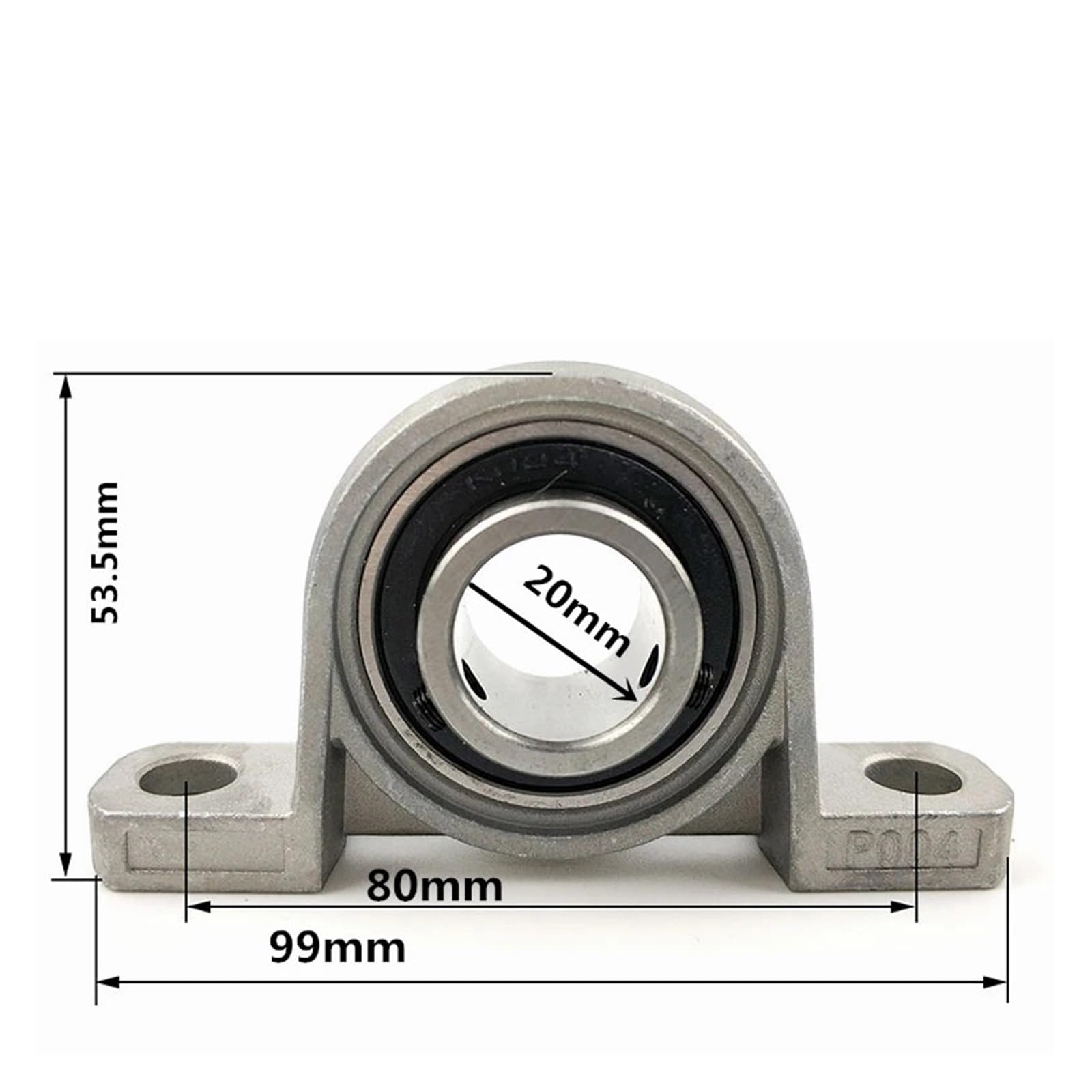 1pc KP004 roulements verticaux en Alliage de Zinc monté en Alliage de Zinc alésage: 20mm P004