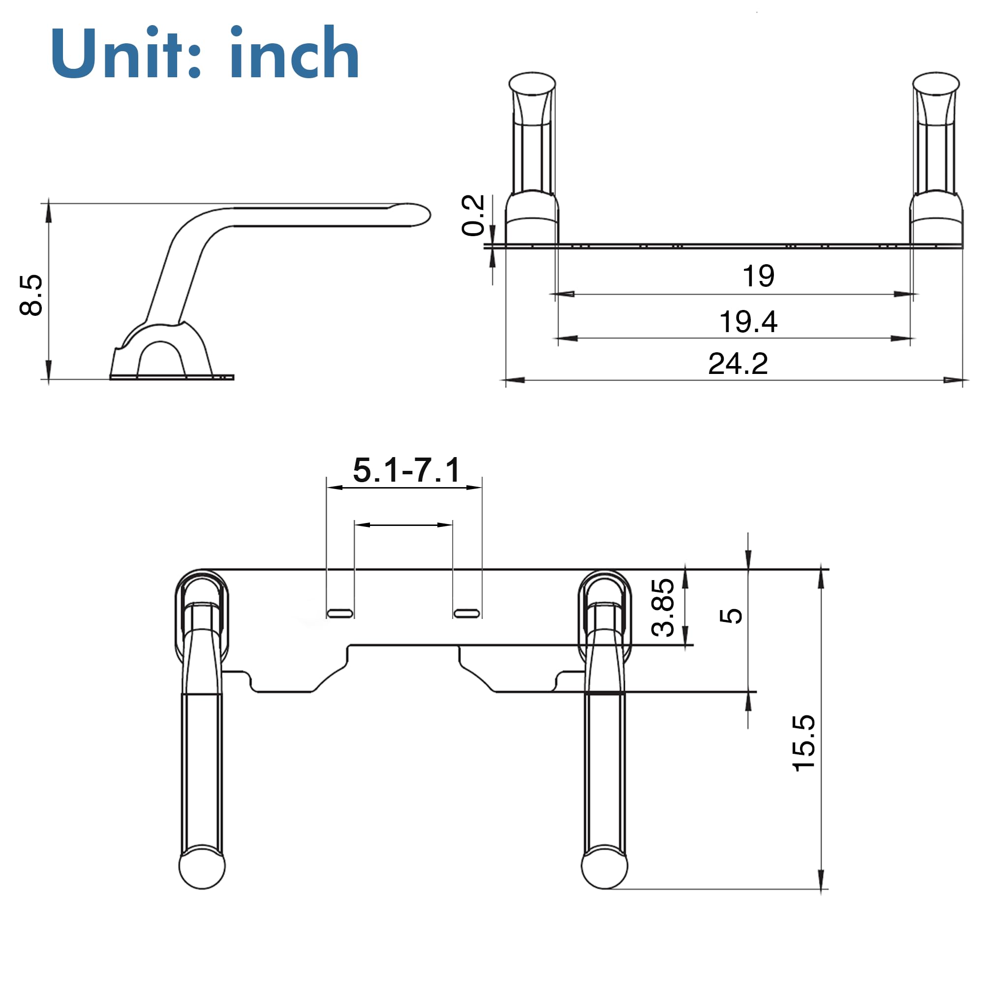 Toilet Safety Rails - Enhance Bathroom Support -5