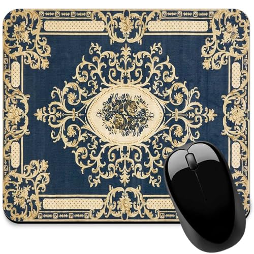 Image of Carpet Pattern Mousepad - Small Non-Slip Rubber Carpet Design Printed Computer Mouse Pad 19x22cm (FMP0232)