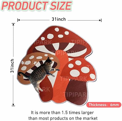 Miniatura 3 de Alfombra de hongo grande antideslizante suave lavable para dormitorio, baño, sala de estar