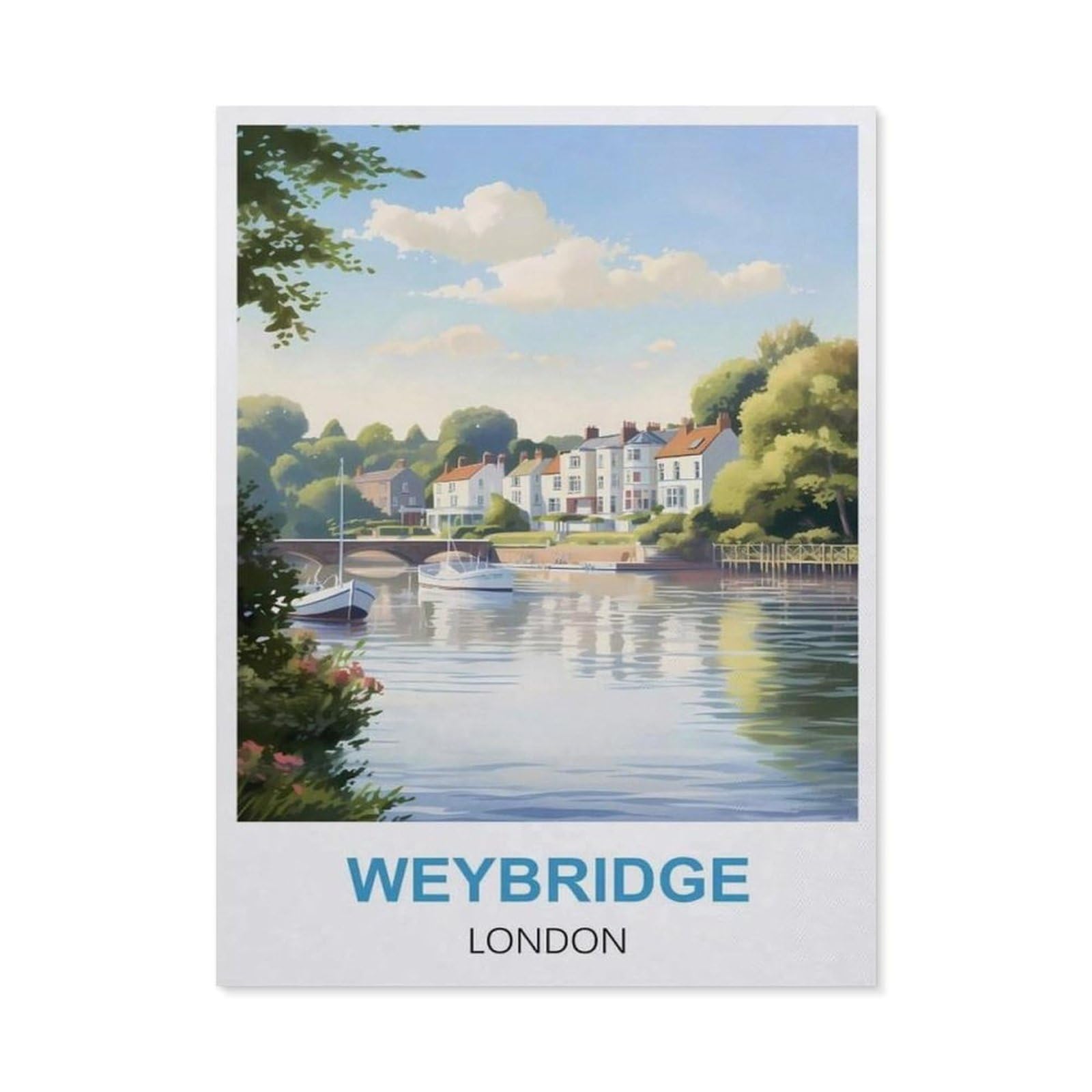 BEAYODKP 5D DIY Full Round Drill Diamond Painting，Weybridge London
