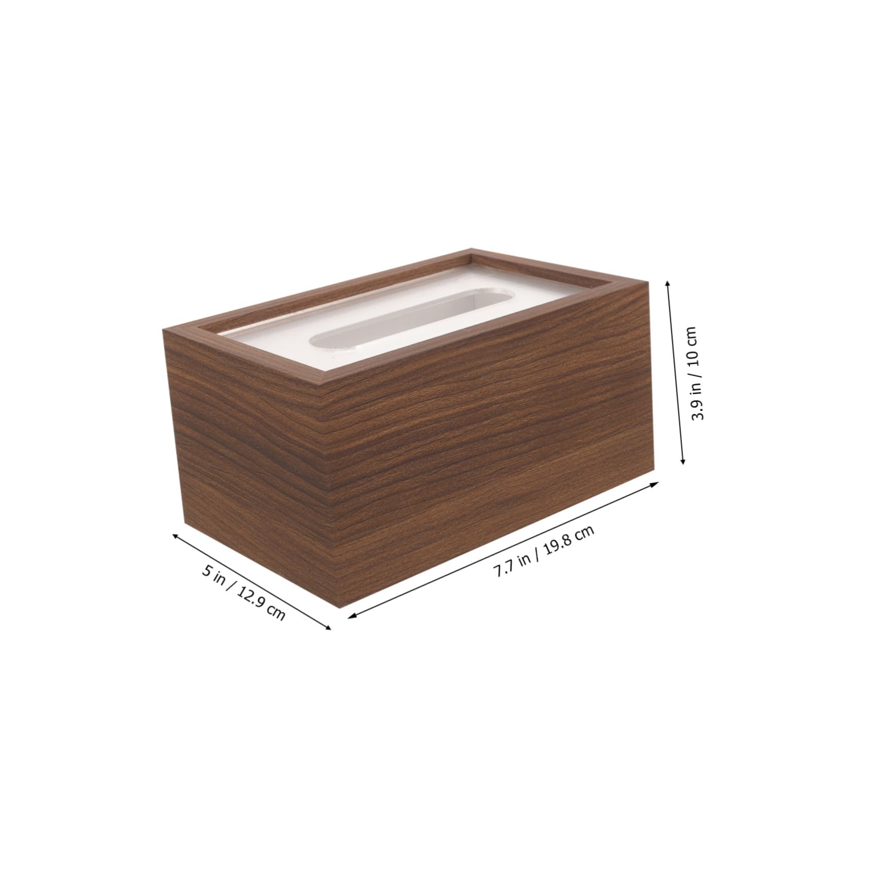 TOYANDONA Vintage Taschentuchbox Walnuss Holzdesign Großer Taschentuchspender für Wohnzimmer und Bad Kompakter Serviettenhalter mit Praktischem Stauraum