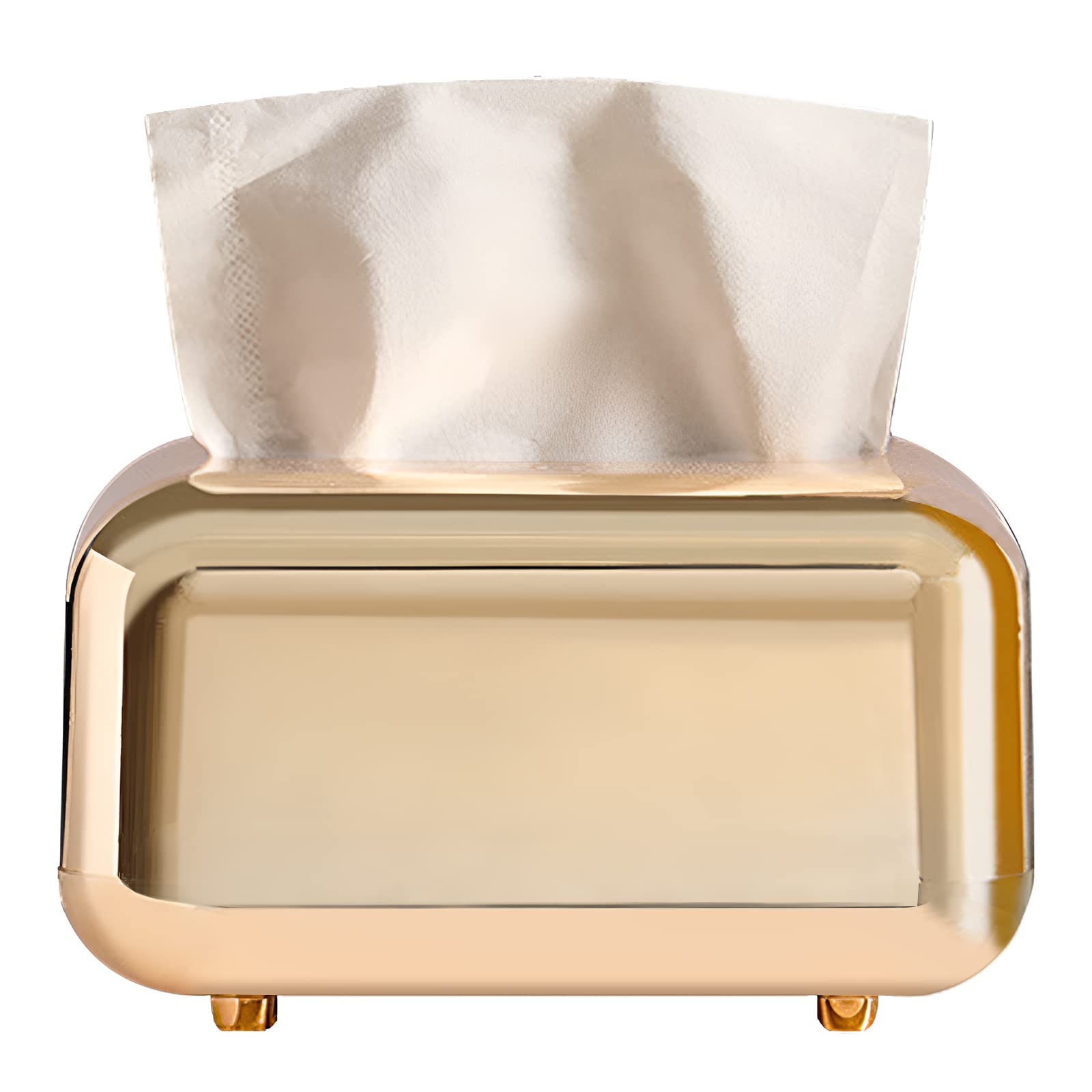 Elvaesther Wipes Holders, Baby Wipes Dispenser, Household Tissue Box with Lid Dustproof Light Luxury Wet Wipe Container Case for Restaurant Hotel Office Car Gold