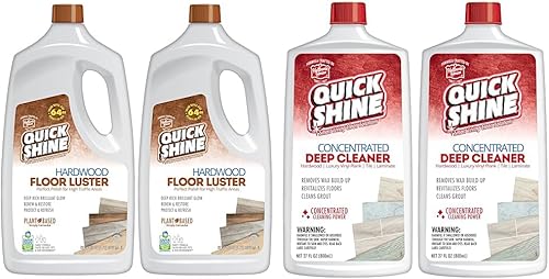 Miniatura 1 de Quick Shine Brillo de piso de madera dura de 64 onzas, 2 unidades | Limpiador y pulido a base de plantas con carnauba | Simplemente rocía y extiende