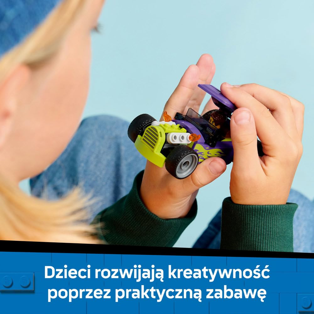 LEGO City Hot Rod, samochód wyścigowy, zabawka dla dzieci od 5 lat, wyścigówka i minifigurka kierowcy, pomysł na prezent dla 5-latka na urodziny, klocki dla chłopca i upominek dla dziewczynki 60485