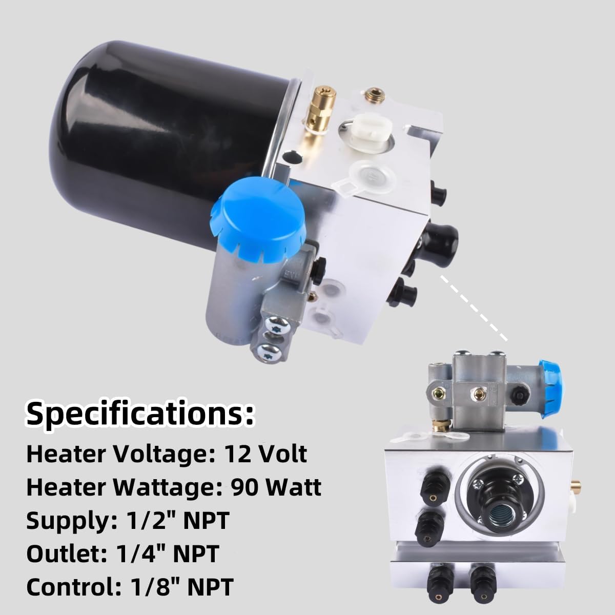 801266 Air Dryer 12 Volt Replacement for Kenworth, Peterbilt, Freightliner 5010694 5010696 5010695 5015533 5015534