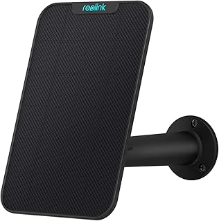Reolink Solar Panel Black Power Supply for Outdoor Wirefree Rechargeable Battery Powered IP Security Camera Reolink Go Plus/Go PT Plus/Argus PT/Argus Eco/Argus 2E/Argus 3 Pro/Argus 3(Black)