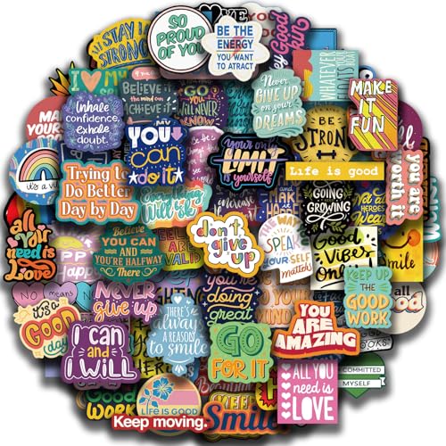100Pcs Motivational & Inspirational Stickers for Teens Adults, Positive Affirmation