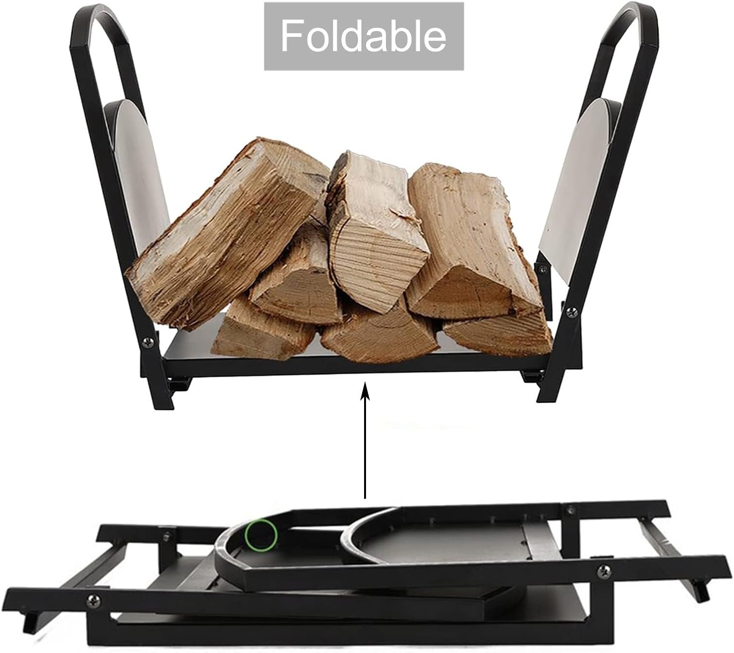 Rust Resistant Metal Firewood Rack For Fi, Indoor Outdoor Wood Log Storage Stand