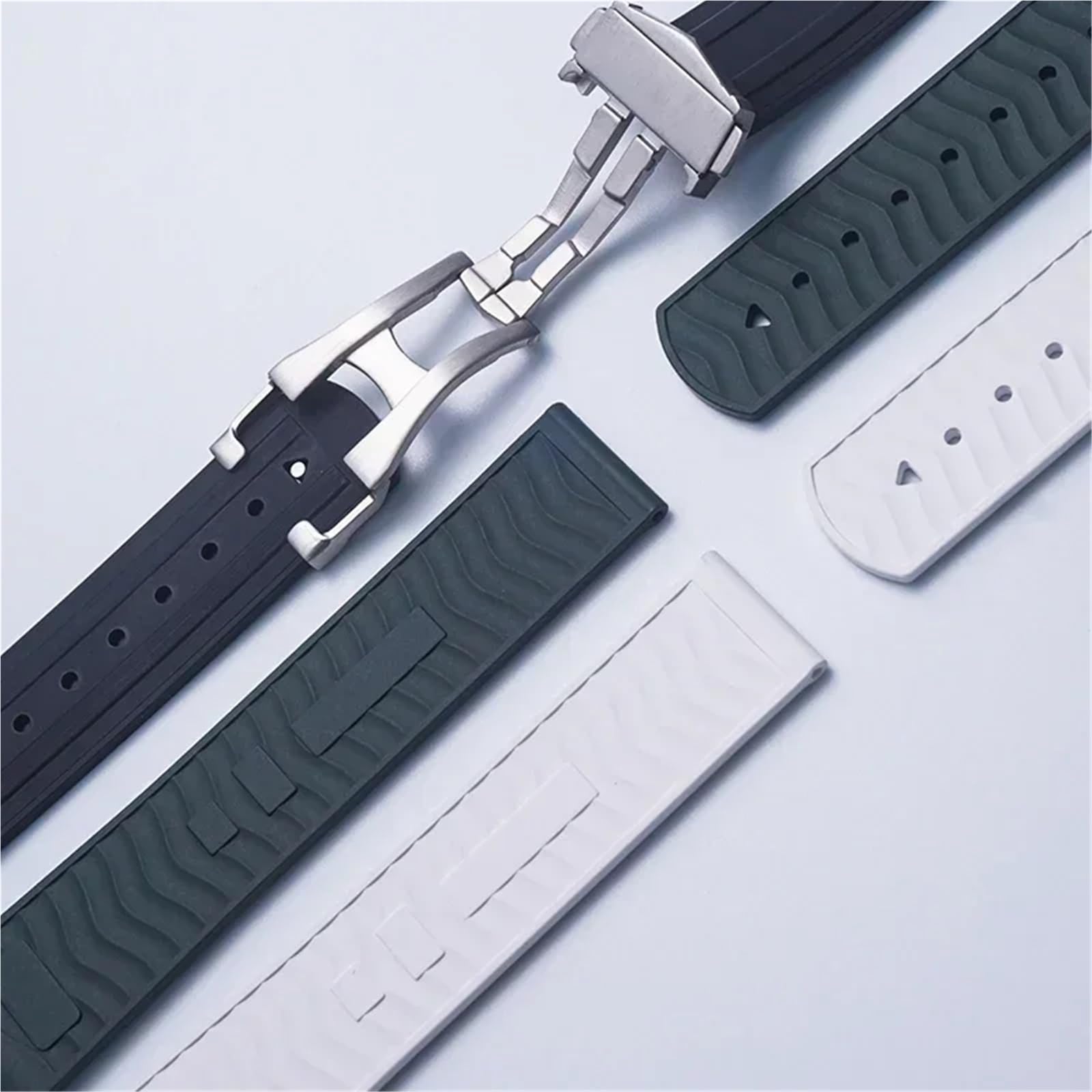 Watch_Band Pasek z gumy fluoroelastomerowej, wielokolorowe opcje Watch_Band