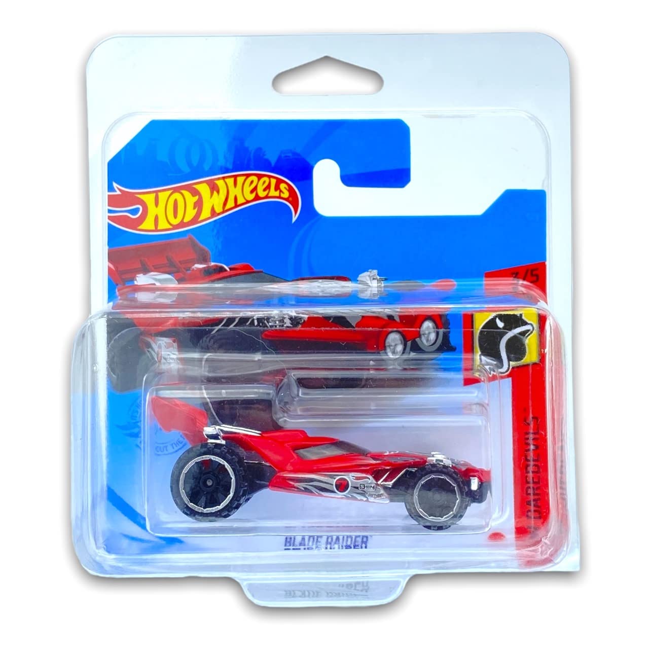 Hot WheelsBlade Raider (Red) 3/5 HW Daredevils 2021-76/250 (Short Card) *** COMES IN A KLAS CAR KEEPER PROTECTIVE COLLECTORS CASE *** GTC64