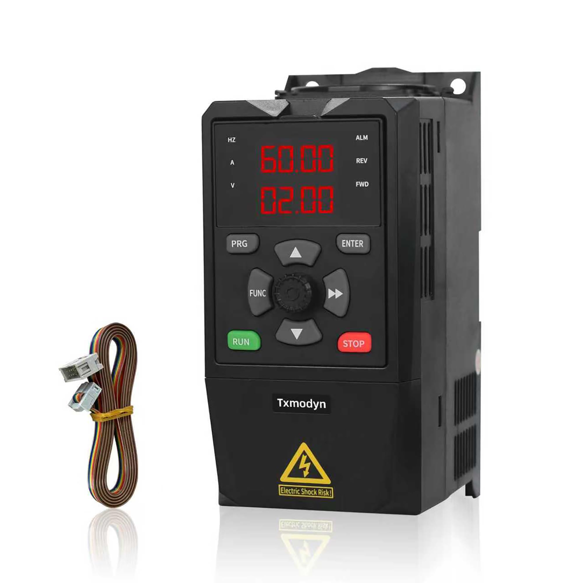 Txmodyn VFD 5.5KW 7.5HP 200-240V 1 Phase Input 3 Phase 0-400HZ Output 20A Variable Frequency Drive Inverter Controller Converter for Motor and Water Pump with Extension