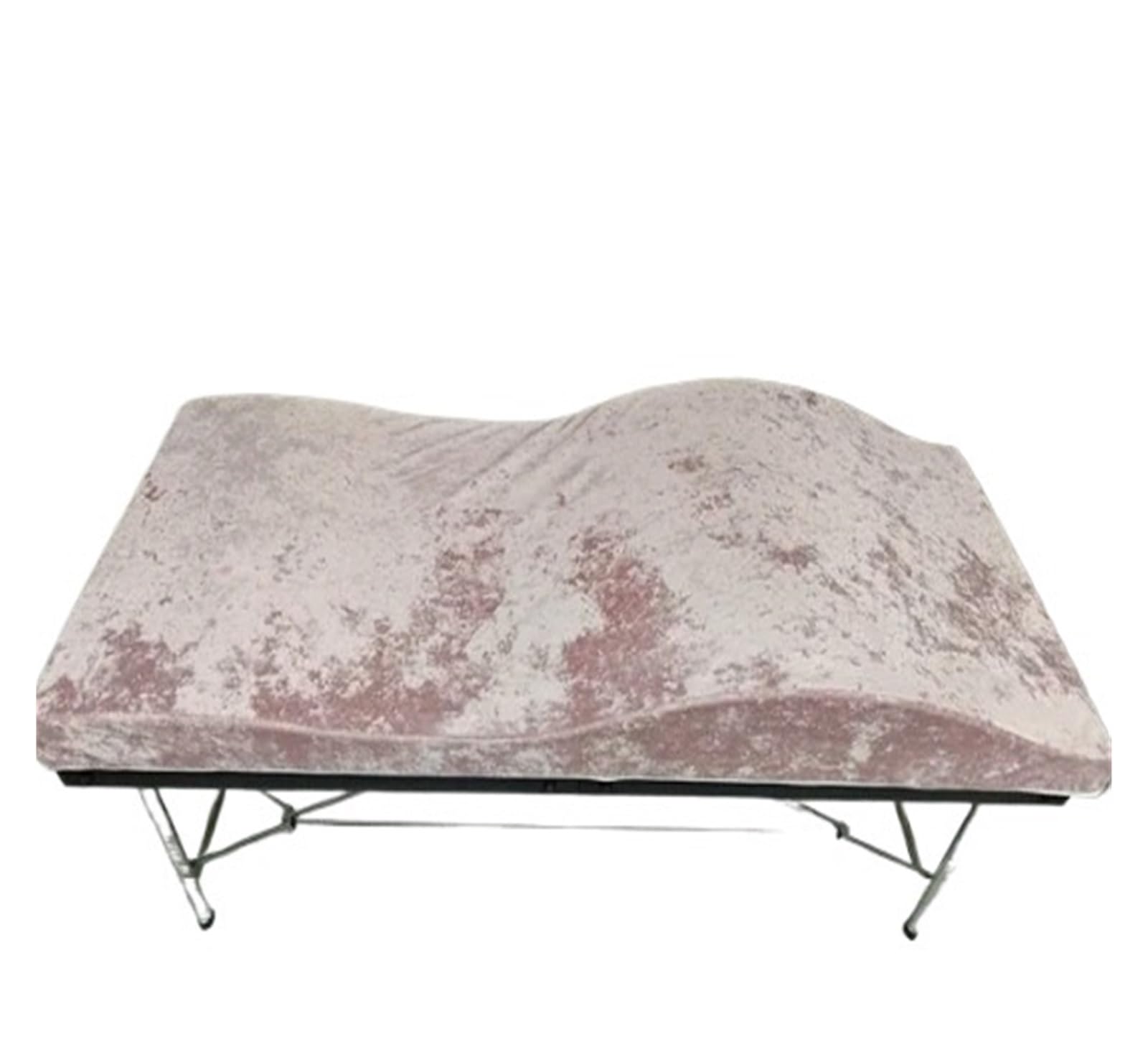 Curved Mattress Bed Topper Beauty Salon Curved Extension Lash Bed Topper Velvet Massage Table Eyelash Mattress for 180 * 60cm(Ice pink mattress)