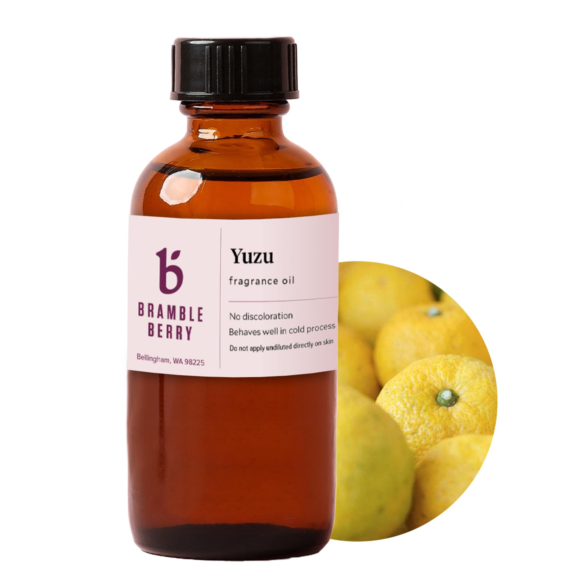 Bramble Berry Yuzu Fragrance Oil 2 oz | Tart Japanese Citrus Scent for Soap Making, Candles, Lotion, Bath Bombs &amp; Perfume | Skin Safe, Vegan, Paraben &amp; Phthalate Free, DIY Craft Essential