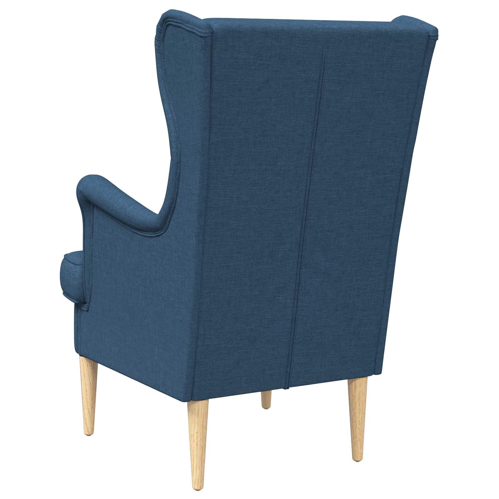 Comoda poltrona in tessuto blu con schienale alto, girevole, regolabile, ergonomica, durevole, ideale per soggiorno, camera da letto, salone, con braccioli, cuscino rimovibile